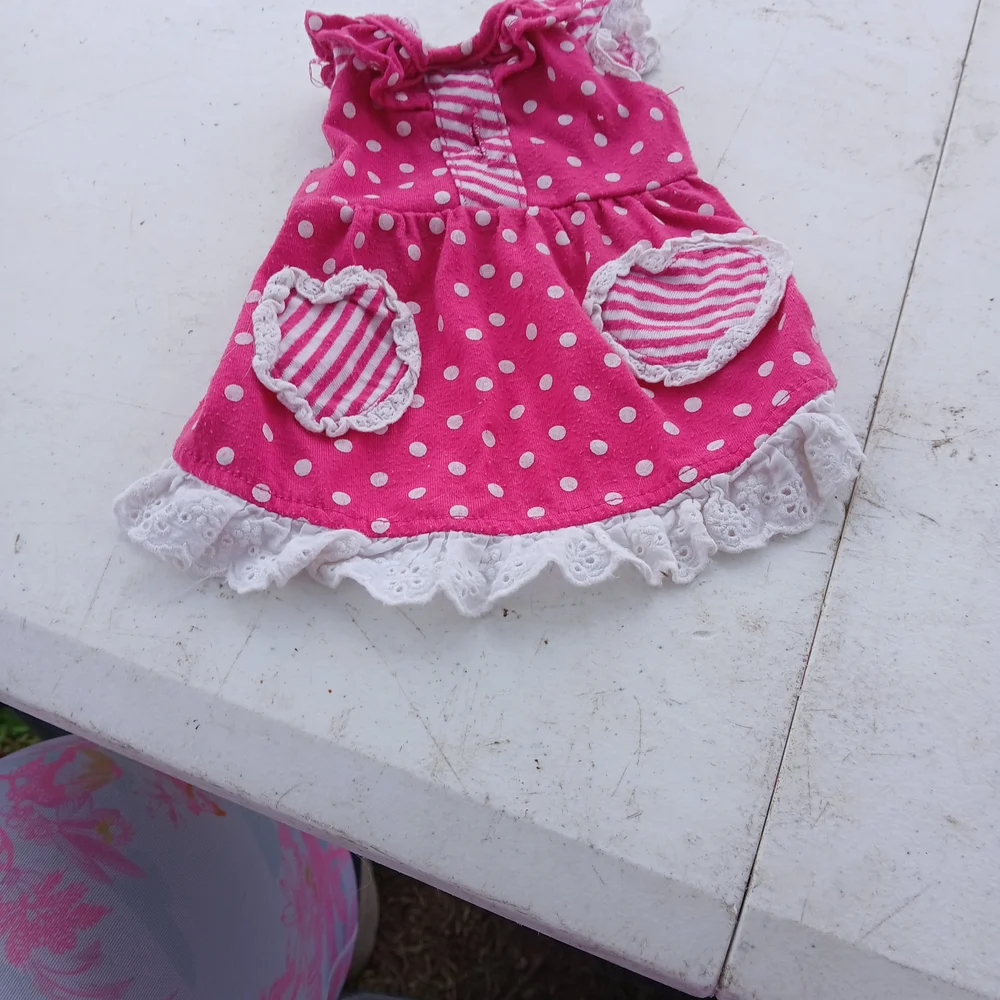 Pink and Red Heart Dog Dress